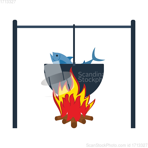 Image of Icon of fire and fishing pot