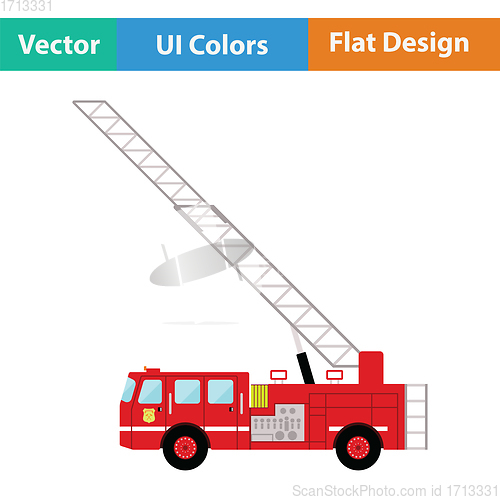 Image of Fire service truck icon