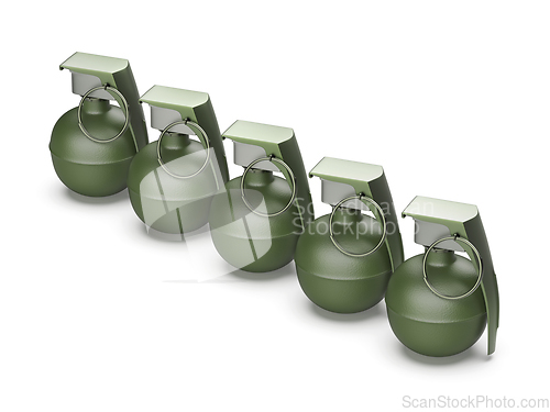 Image of Five hand grenades