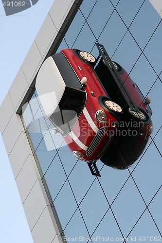 Image of red mini cooper