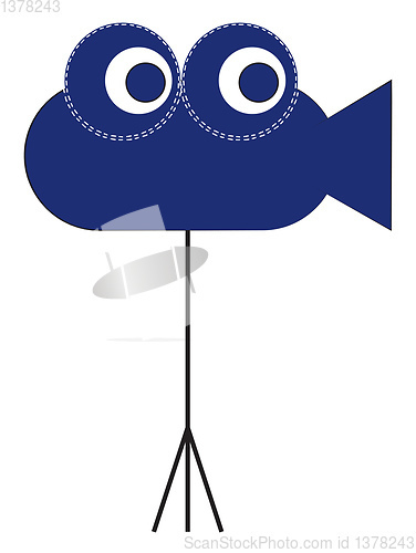Image of Camera on stand, vector or color illustration.