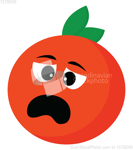 Image of Scared orange, vector or color illustration.