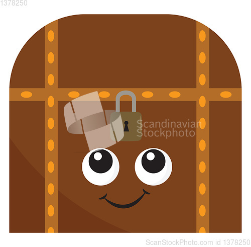 Image of Treasure chest, vector or color illustration.