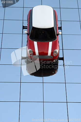 Image of red mini cooper