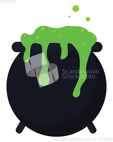 Image of Cauldron, vector or color illustration.