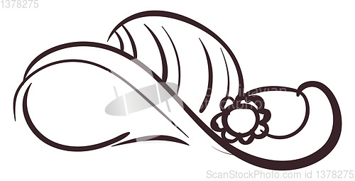 Image of Hat sketch, vector or color illustration.