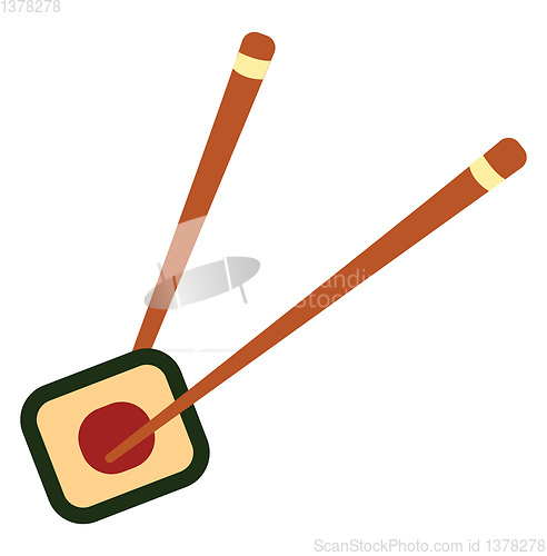 Image of Sushi, vector or color illustration.