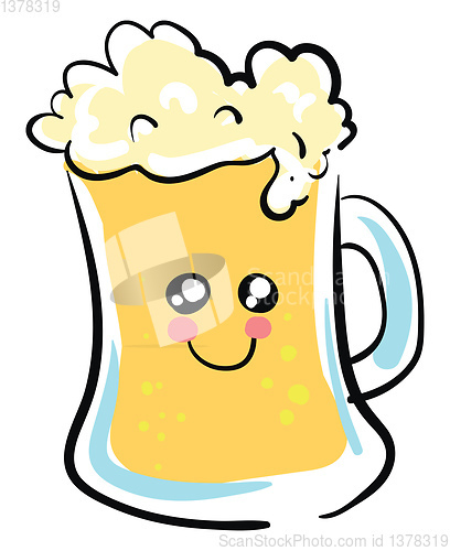Image of Image of cute beer, vector or color illustration.