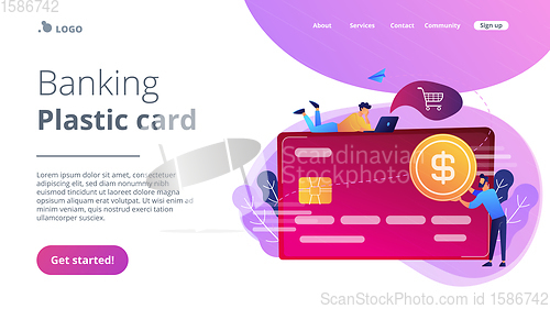 Image of Credit cardconcept landing page.