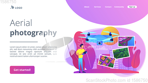 Image of Aerial photography concept landing page