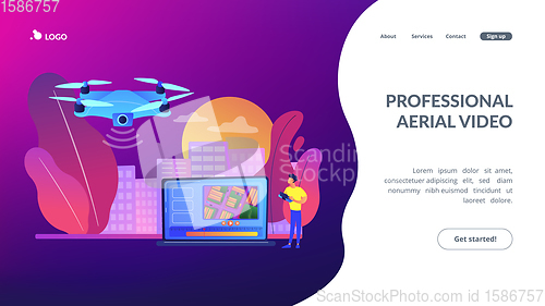 Image of Aerial videography concept landing page