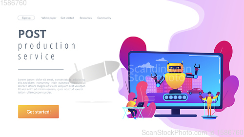Image of Special effects design concept landing page