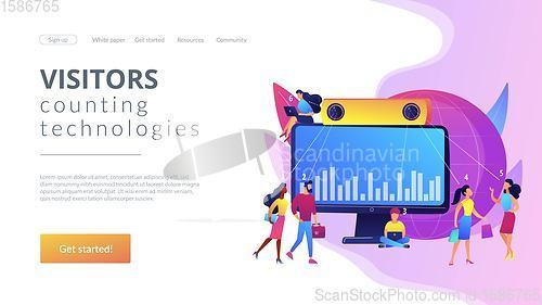 Image of People counter system concept landing page