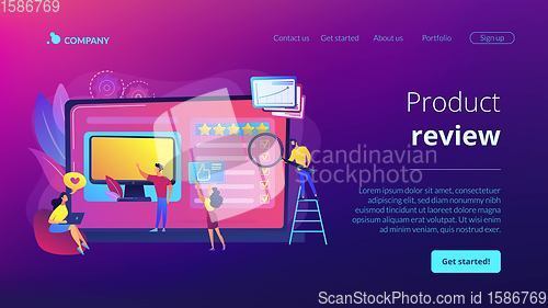 Image of Product review concept landing page