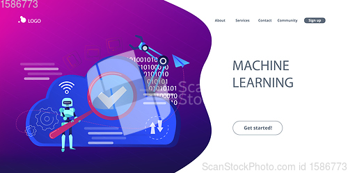 Image of Cloud roboticsconcept landing page.