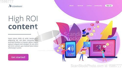 Image of High ROI content concept landing page