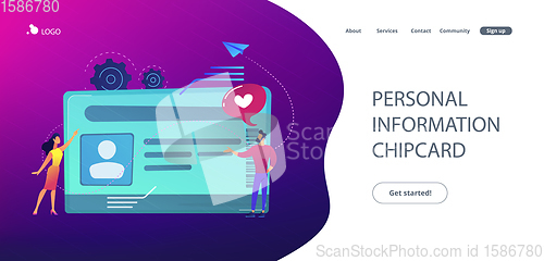 Image of Smart ID cardconcept landing page.