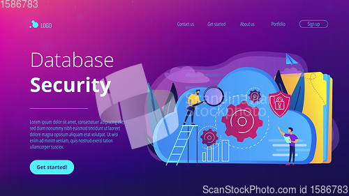 Image of Cloud storageconcept landing page.