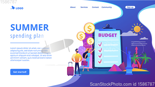 Image of Vacation fund concept landing page.