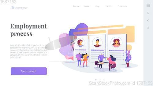 Image of Job interview landing page concept