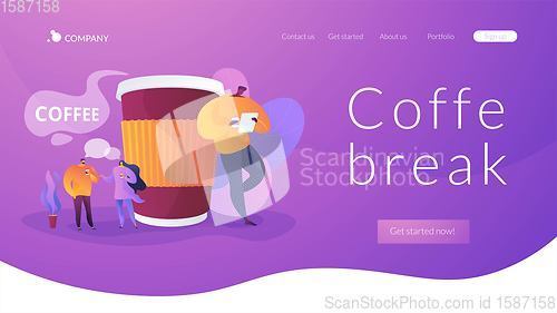 Image of Coffee break landing page concept