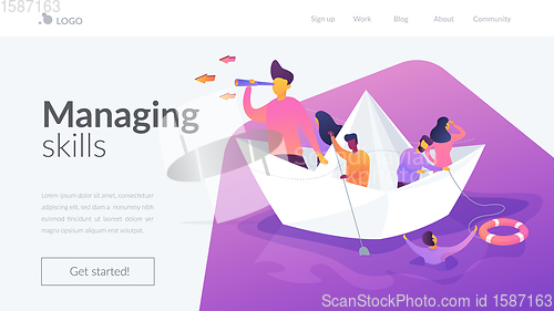 Image of Leadership landing page template.