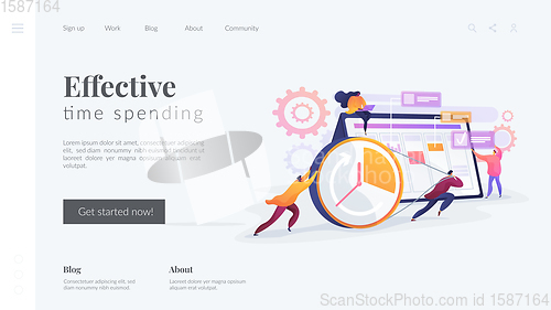 Image of Time management landing page concept