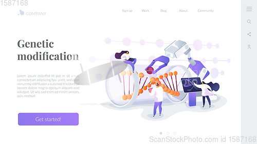 Image of Genetic engineering landing page concept