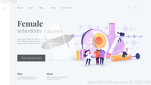 Image of Infertility landing page concept