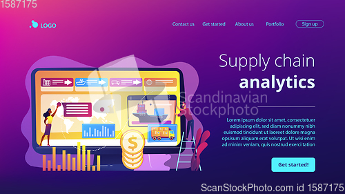 Image of Supply chain analytics concept landing page