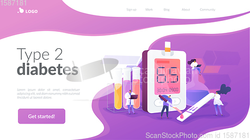 Image of Diabetes mellitus landing page concept