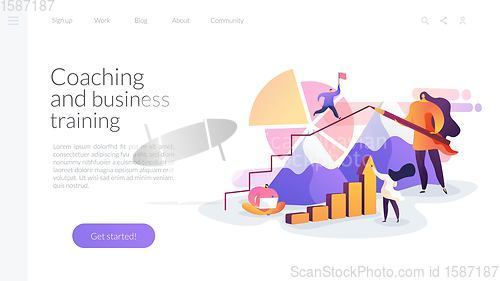 Image of Business coaching landing page concept