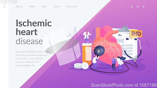 Image of Ischemic heart disease landing page concept