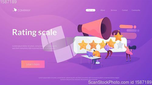 Image of Rating landing page concept