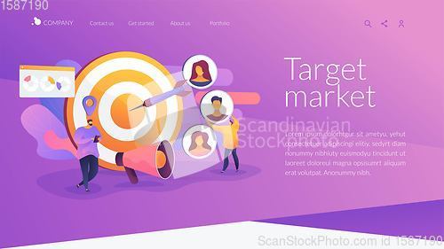 Image of Target audience landing page concept