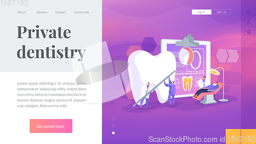 Image of Private dentistry landing page concept