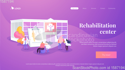 Image of Rehabilitation center landing page concept