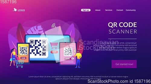 Image of QR code concept landing page