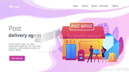 Image of Post office concept landing page