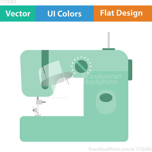 Image of Modern sewing machine icon