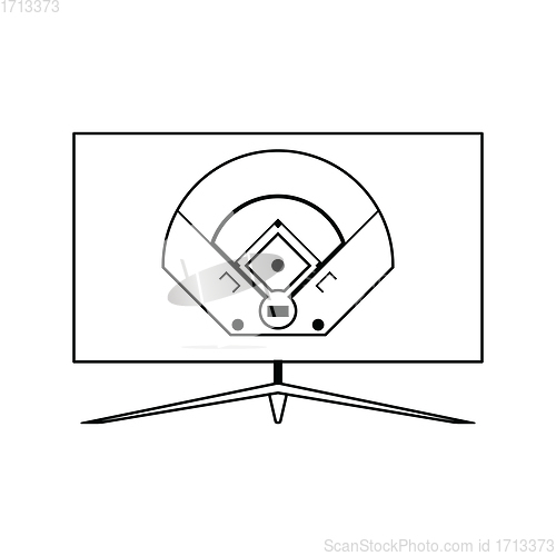 Image of Baseball tv translation icon