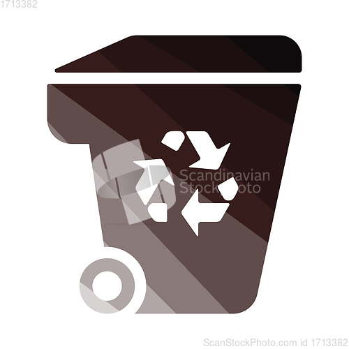 Image of Garbage container recycle sign icon