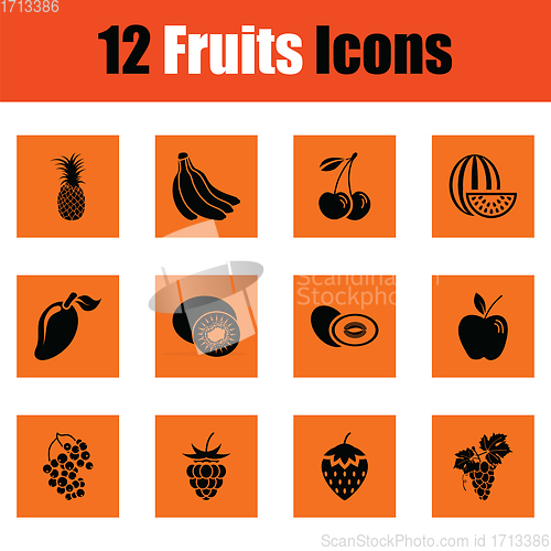 Image of Fruit icon set