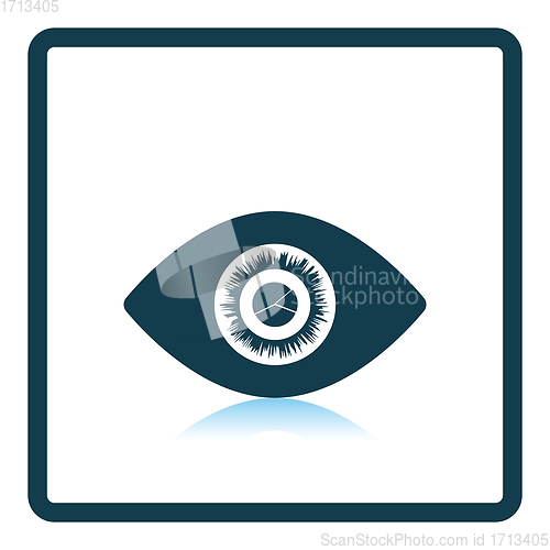 Image of Eye with market chart inside pupil icon