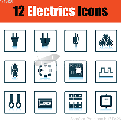 Image of Electrics icon set