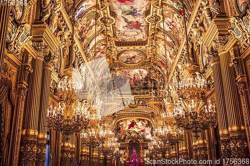 Image of The Palais Garnier, Opera of Paris, interiors and details