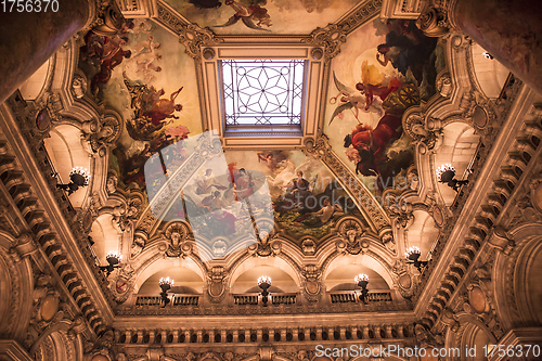 Image of The Palais Garnier, Opera of Paris, interiors and details