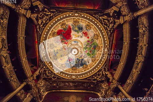 Image of The Palais Garnier, Opera of Paris, interiors and details