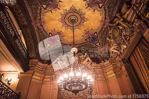 Image of The Palais Garnier, Opera of Paris, interiors and details