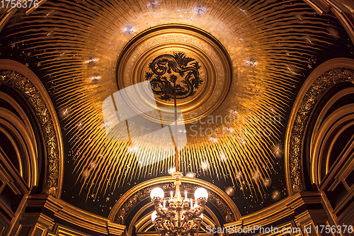 Image of The Palais Garnier, Opera of Paris, interiors and details